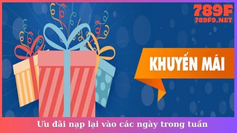 Ưu đãi nạp lại vào các ngày trong tuần